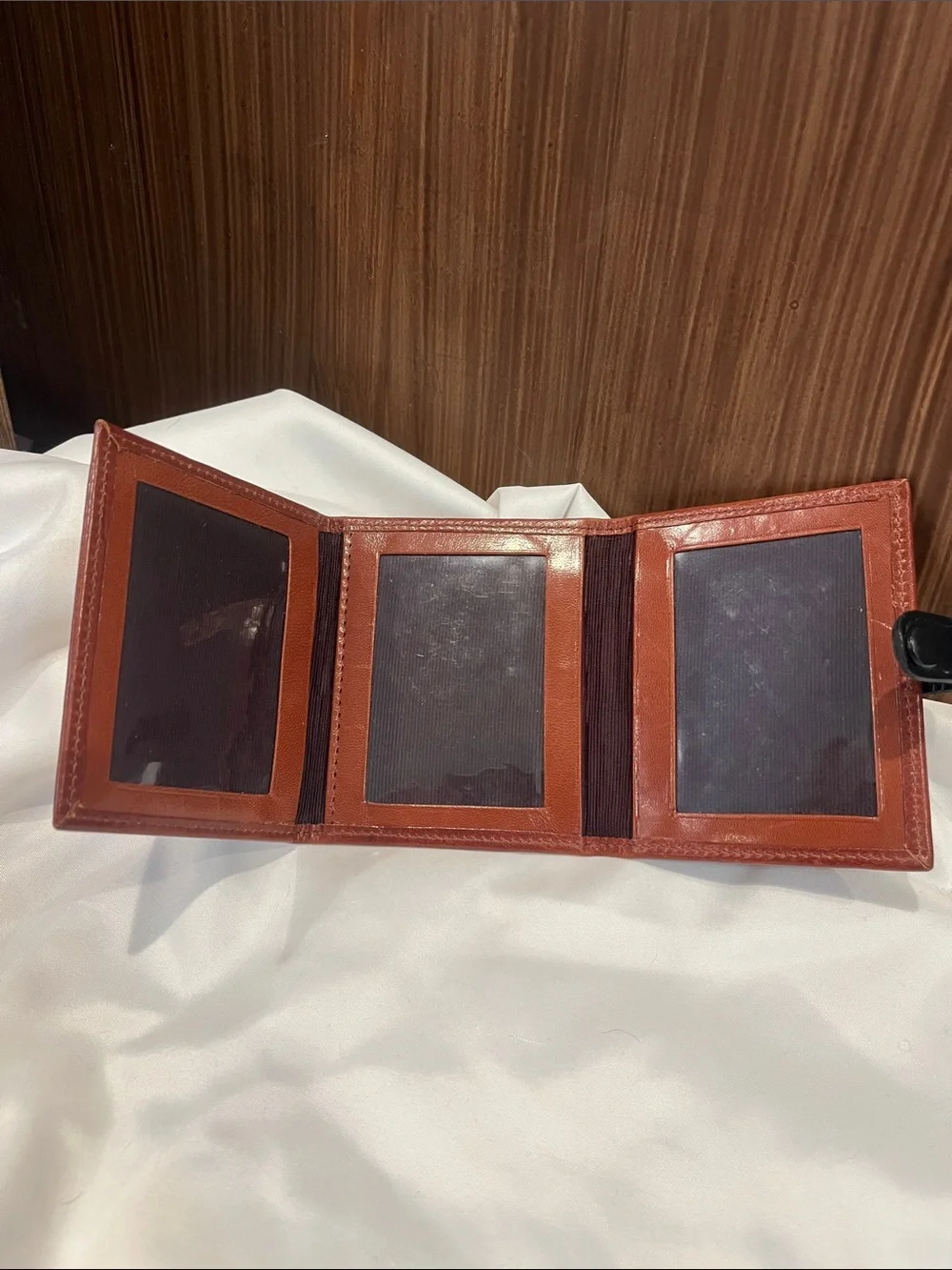 Barneys New York Brown Trifold Wallet